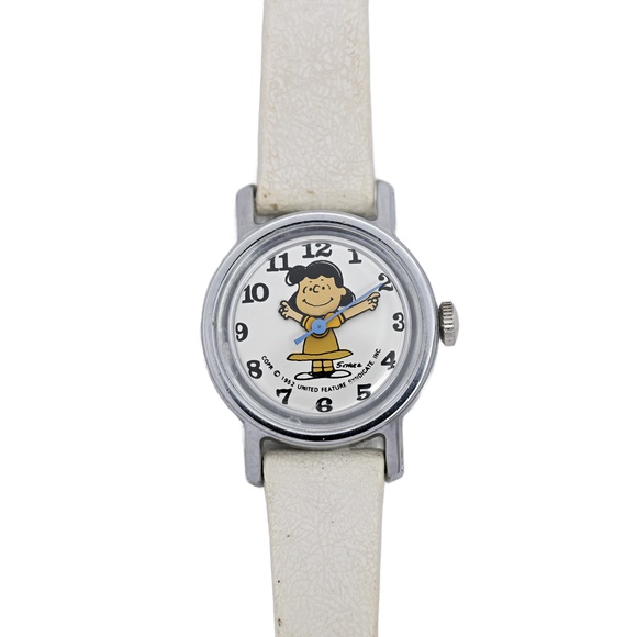 Timex Lucy Peanuts Vintage 1952 Wrist Watch White Dial Original Strap Mint main image 8